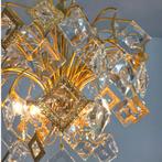 Vintage kroonluchter E.Palme 60s glamour mid century goud, Ophalen of Verzenden, Glas, Minder dan 50 cm