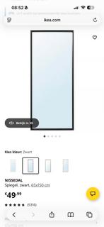 Nissedal spiegel Ikea zwart 65x150, Ophalen, Zo goed als nieuw, 150 tot 200 cm, Rechthoekig