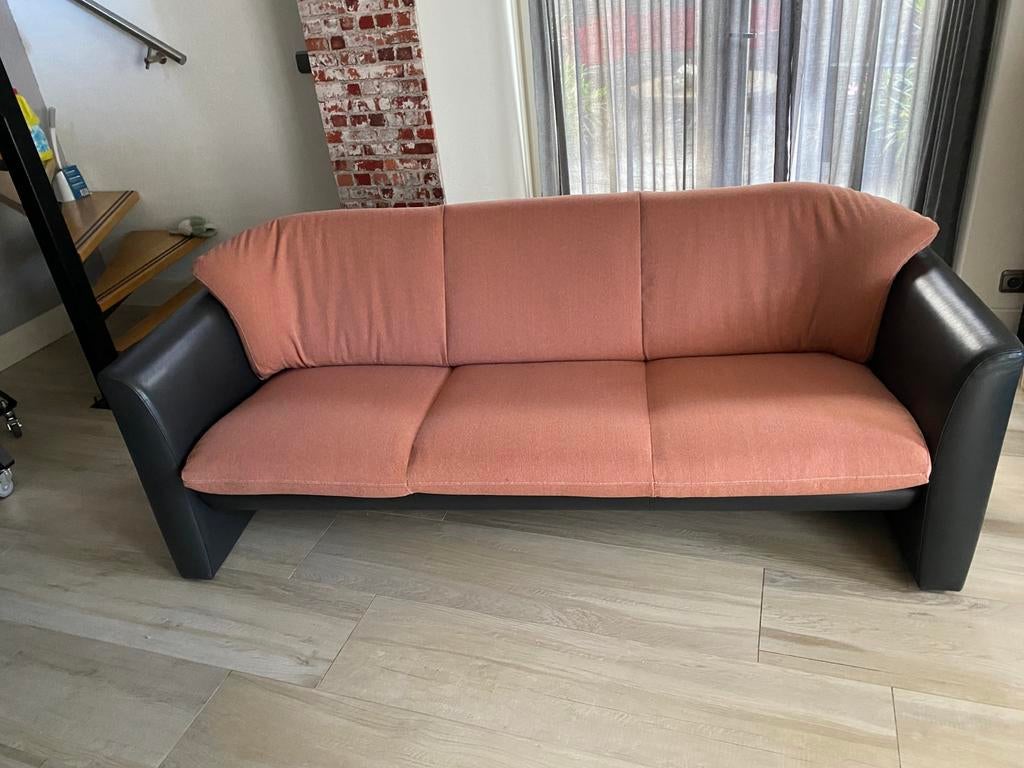 Leolux morion 3 zits bank, Huis en Inrichting, Banken | Bankstellen, Ophalen, Zo goed als nieuw, 75 tot 100 cm, Leer