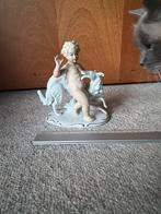 Antiek Porseleinen Beeld Hond met Kind, Antiek en Kunst, Ophalen of Verzenden