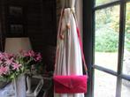 mj/Tas/tasje/schoudertasje/clutch/roze met groen ALS NIEUW!, Sieraden, Tassen en Uiterlijk, Tassen | Damestassen, Verzenden, Zo goed als nieuw