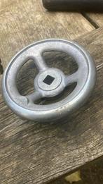 Aluminium handwiel 100 mm met vierkant gat 10x10 mm, Ophalen of Verzenden, Gebruikt