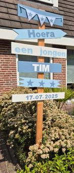 Geboortebord wegwijzer, Ophalen of Verzenden, Gebruikt, Geboortebord