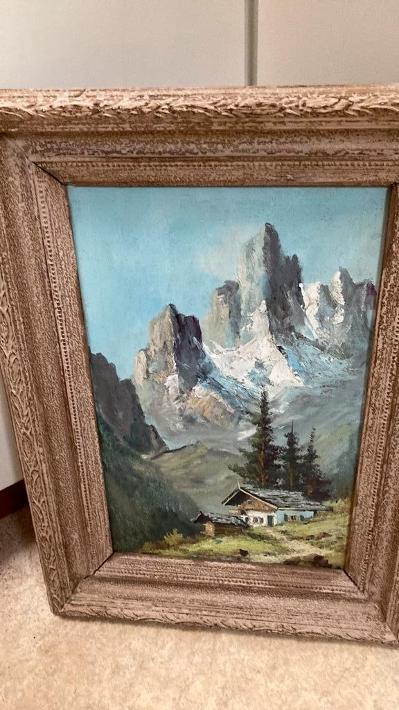 Bijzonde Fraai Alpen Landschap A. Lussenburg, Antiek en Kunst, Kunst | Schilderijen | Klassiek, Ophalen of Verzenden