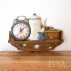 Vintage Burwood Koffieklok uit 1988, Retro Keuken Muurhanger, Ophalen of Verzenden, Zo goed als nieuw, Analoog, Wandklok