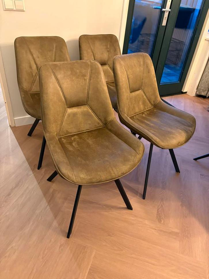 Eetkamer stoelen - set van 4, Huis en Inrichting, Stoelen, Gebruikt, Vier, Metaal, Overige kleuren, Ophalen