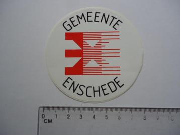 sticker oud Enschede gemeente logo retro plastic beschikbaar voor biedingen
