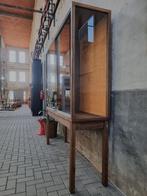 XL Museum Vitrinekast Eikenhout | Grote Vintage Vitrine Kast, 200 cm of meer, 150 tot 200 cm, Ophalen of Verzenden, Vintage Retro Antiek
