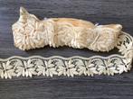 Nr 66) Super mooi vintage kant goudgeel 0,75 per meter, Verzenden, Nieuw, Kant