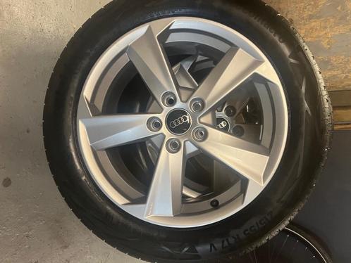 audi velgen 5x112 nieuw .michelin 215 55 18 krikset mokka, Auto-onderdelen, Banden en Velgen, Velg(en), Zomerbanden, 17 inch, 215 mm