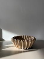 Aestetic bowl ribbel beige nieuw - japandi stijl, Ophalen of Verzenden
