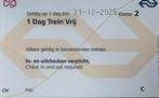 Twee NS dagkaarten vrij reizen heel Nederland AFHALEN, Tickets en Kaartjes, Twee personen, Trein, Nederland, Algemeen kaartje