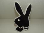 PLAYBOY BUNNY PEILRABBIT HEAD DESIGN VELOURS ZWART/WIT, Ophalen of Verzenden, Nieuw, Konijn