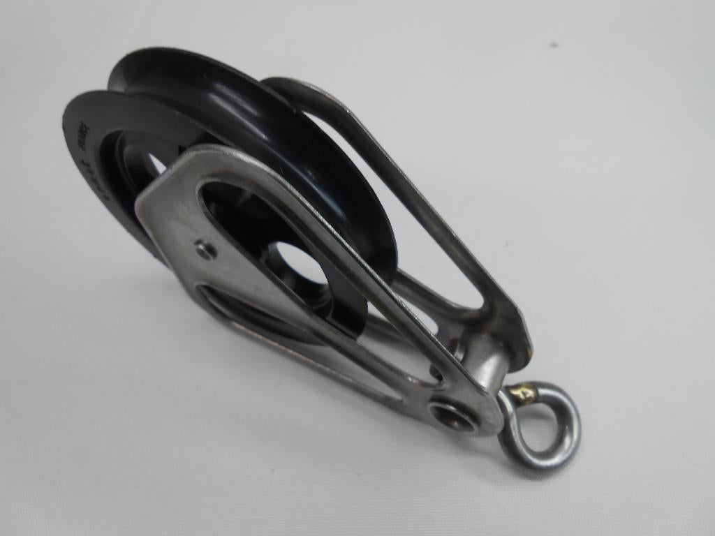 Grootschootblok, enkelschijfs, 8 - 11 mm lijn, Watersport en Boten, Accessoires en Onderhoud, Ophalen of Verzenden, Gebruikt, Lijn of Blok