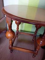Ronde houten salontafel, Huis en Inrichting, Tafels | Salontafels, Ophalen, Gebruikt, 50 tot 100 cm, Rond
