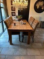 tafel met 6 stoelen, Huis en Inrichting, Tafels | Eettafels, Ophalen, 200 cm of meer, 50 tot 100 cm, Vijf personen of meer