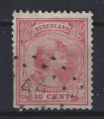 Nederland.37 's GRAVENHAGE puntstempel 44 Wilhelmina 1891