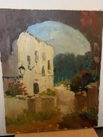 Jan Kelderman Zuid Europees straatje, Antiek en Kunst, Kunst | Schilderijen | Klassiek, Ophalen of Verzenden