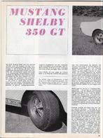 Reportage Ford MUSTANG Shelby 350 GT, Autovisie 1965., Gelezen, Ford, Verzenden, Etienne Cornil