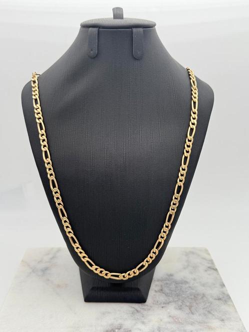 Mooie 14 karaat geelgouden figaro ketting 66 cm, Sieraden, Tassen en Uiterlijk, Kettingen, Nieuw, Goud, Ophalen of Verzenden