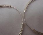 Zilveren mooi gedecoreerde oorringen nr.295, Sieraden, Tassen en Uiterlijk, Oorbellen, Hangers, Verzenden, Zo goed als nieuw, Zilver