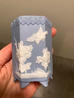 Vintage Vaasje met Vogel en Bloemen, Ophalen of Verzenden