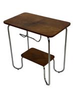 Vintage Art Deco / Bauhaus stijl bijzettafel sidetable 60's, Ophalen, Gebruikt, 50 tot 100 cm, Vintage