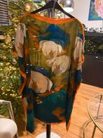 Turquoise Kaftan satijn look Chic Me - Maat 52 - Nieuw, Kleding | Dames, Grote Maten, Blauw, Jurk, Nieuw, Ophalen of Verzenden