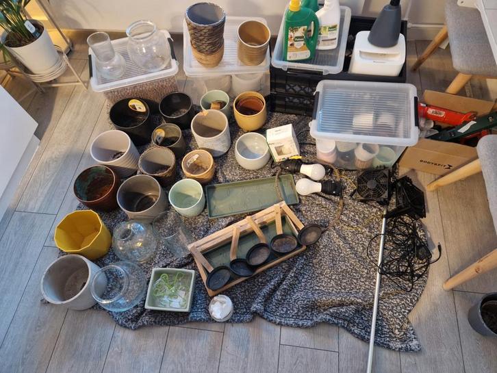 Alles voor je binnenplanten!, Tuin en Terras, Bloempotten, Kunststof, Binnen, Minder dan 40 cm, Minder dan 25 cm, Rond, Ophalen