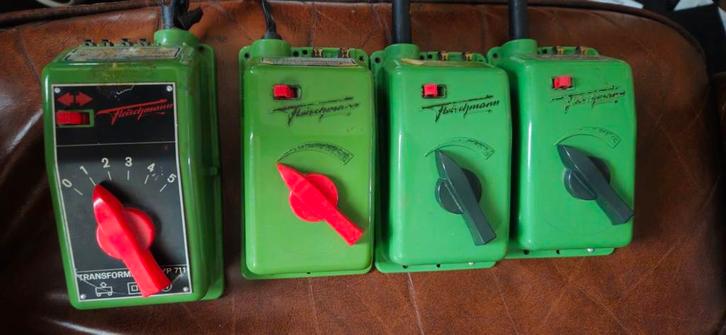 4x Fleischmann HO transformators 3x710 en 1x711(getest), Hobby en Vrije tijd, Modeltreinen | H0, Gebruikt, Transformator of Voeding