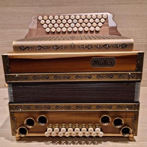Müller Tulipier PLUS-PAKET GCFBb steirsiche harmonica, Muziek en Instrumenten, Accordeons, Nieuw, Knopaccordeon, Overige formaten