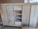 Kast steigerhout, Ophalen, Gebruikt, Met deur(en), 100 tot 150 cm