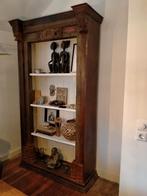 Indiase vintage open boekenkast met houtsnijwerk, Antiek en Kunst, Antiek | Meubels | Kasten, Ophalen