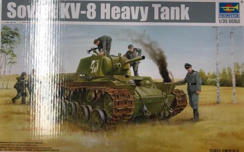 Coelianmodels, Trumpeter 01565, KV-8 Heavy Tank, 1/35 € 32,-, Hobby en Vrije tijd, Modelbouw | Auto's en Voertuigen, Nieuw, Tank