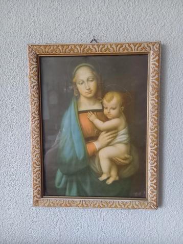 Mooie religieuze afbeelding van Maria met kind beschikbaar voor biedingen