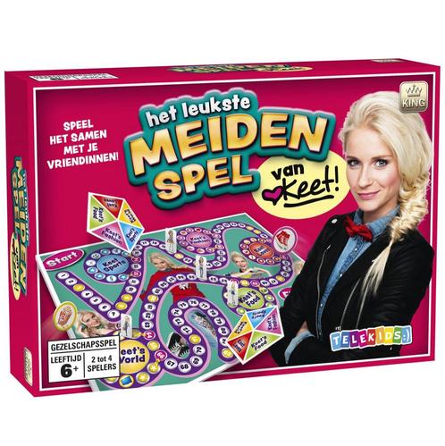 Het Leukste Meiden Spel van Keet! Bordspel, Hobby en Vrije tijd, Gezelschapsspellen | Bordspellen, Zo goed als nieuw, Drie of vier spelers