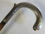 antieke wandelstok massief zilver 265, Verzenden