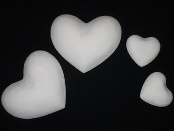 gipsen Hartje, klein & groot Hart beschilderbaar blanco gips beschikbaar voor biedingen