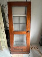 Nette hardhout jaren 50/60 buitendeur, Doe-het-zelf en Verbouw, Deuren en Horren, Ophalen, 80 tot 100 cm, 200 tot 215 cm, Hout