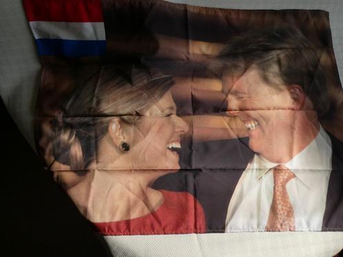 Huwelijksvlag uit 2002 Maxima & koning Willem- Alexander, Diversen, Vlaggen en Wimpels, Ophalen