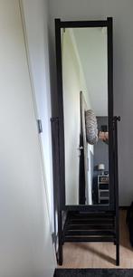 Staande spiegel zwart, Huis en Inrichting, Woonaccessoires | Spiegels, Ophalen, Minder dan 50 cm, Zo goed als nieuw, 150 tot 200 cm