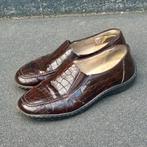 Schoenen Rieker / croco print lakleer 38, Kleding | Dames, Schoenen, Bruin, Instappers, Ophalen of Verzenden, Zo goed als nieuw