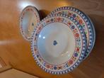 kakelbont service diepe borden 8 stuks, Huis en Inrichting, Keuken | Servies, Ophalen of Verzenden, Gebruikt, Overige stijlen