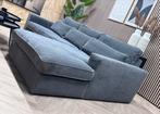 ZGAN Kingsize Ribstof Hoekbank - Grijs - 275 x 180, Ophalen, Hoekbank, Zo goed als nieuw, Vierpersoons of meer