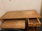 Houten Bureau met Lade en Toetsenbordlade, Ophalen, Gebruikt, Bureau