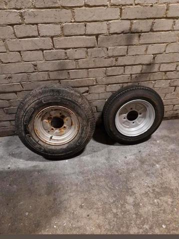 Te koop! 2×Aanhangwagen wielen  beschikbaar voor biedingen