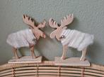 Houten figuren rendieren, kerstdecoratie, Diversen, Kerst, Ophalen of Verzenden, Gebruikt