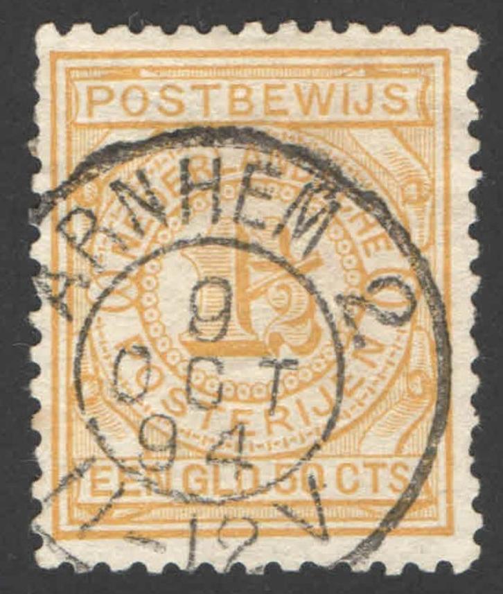 Nederland Postbewijszegel 2 Kleinrondstempel Arnhem 2, Postzegels en Munten, Postzegels | Nederland, Gestempeld, T/m 1940, Verzenden