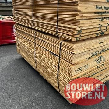 Underlayment 18 mm houten platen 244 x 122 cm GROTE PARTIJ beschikbaar voor biedingen