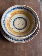 Vintage Aardewerk Vergiet en Schaal Set, Ophalen of Verzenden